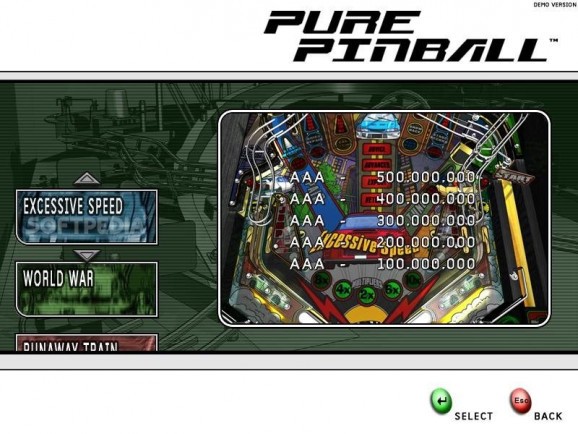 Pure Pinball Demo screenshot