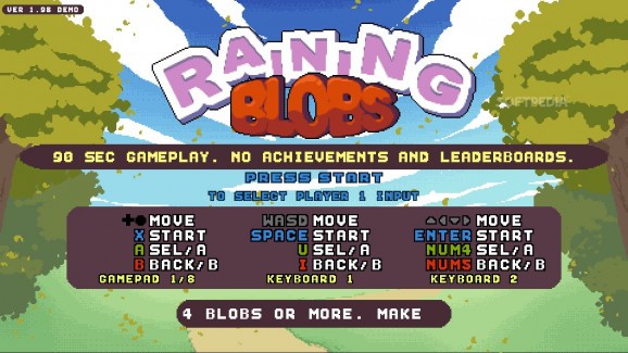 Raining Blobs Demo screenshot