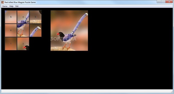 Red-billed Blue Magpie Puzzle Game screenshot