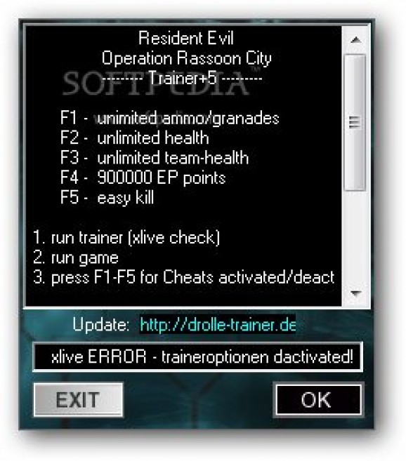 Resident Evil: Operation Raccoon City +5 Trainer for 1.0 screenshot