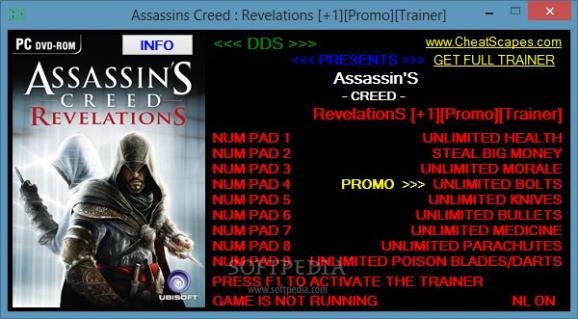 Assassin's Creed: Revelations +1 Trainer for 1.01 screenshot
