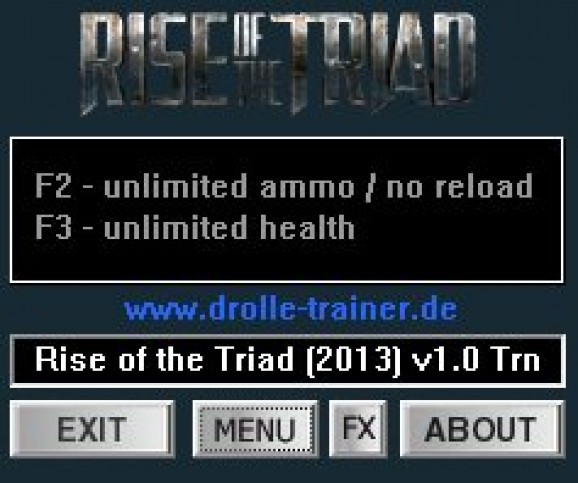 Rise of the Triad +2 Trainer for 1.0 screenshot