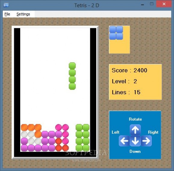 SSuite Tetris 2D screenshot