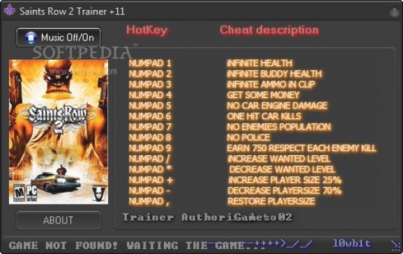 Saints Row 2 +11 Trainer for 1.2 screenshot