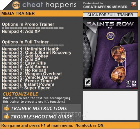 Saints Row IV +1 Trainer screenshot