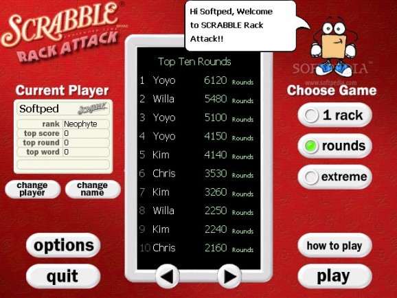 Scrabble Rack Attack screenshot