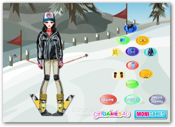Skiing Girl Dress Up screenshot
