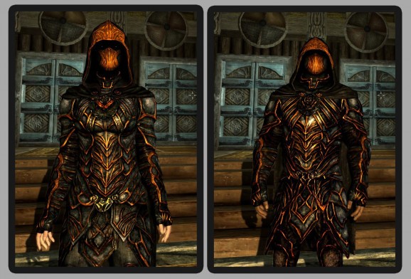 Skyrim Mod - Ebony-Inspired Nightingale Armor Re-Texture screenshot