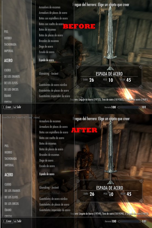 Skyrim Mod - Steel Weapons Retexture screenshot