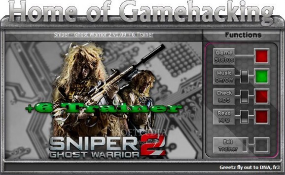 Sniper: Ghost Warrior 2 +6 Trainer for 1.09 screenshot