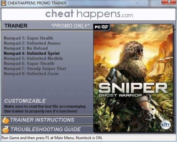 Sniper: Ghost Warrior +4 Trainer screenshot