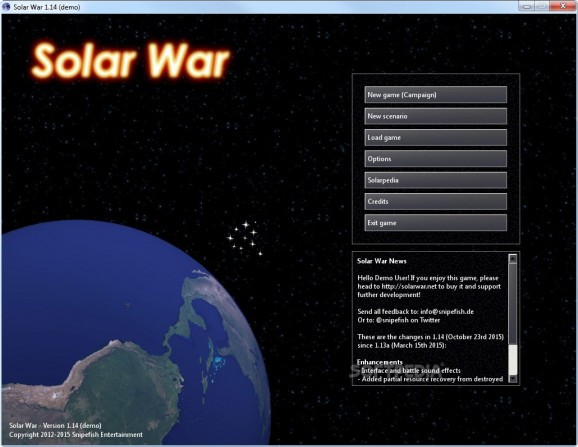 Solar War Demo screenshot