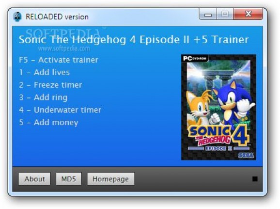 Sonic The Hedgehog 4: Episode II +5 Trainer screenshot
