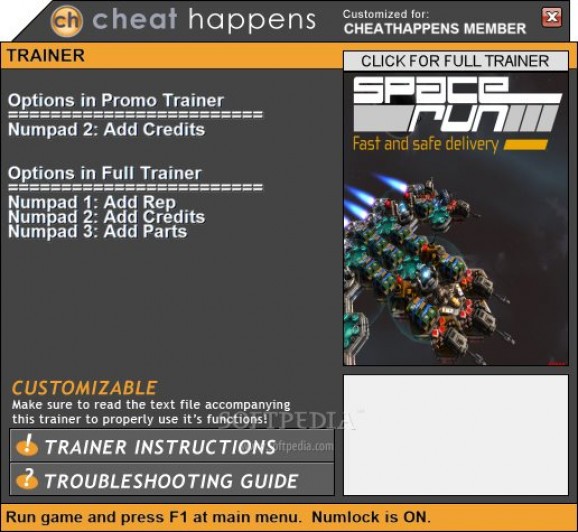Space Run +1 Trainer screenshot