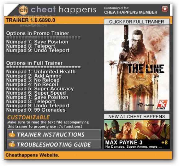 Spec Ops: The Line +1 Trainer screenshot