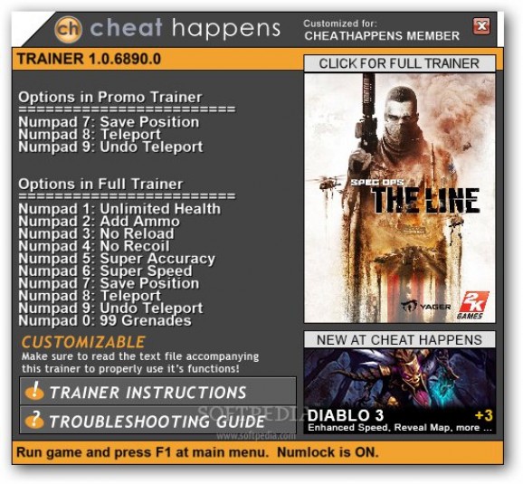 Spec Ops: The Line +3 Trainer screenshot