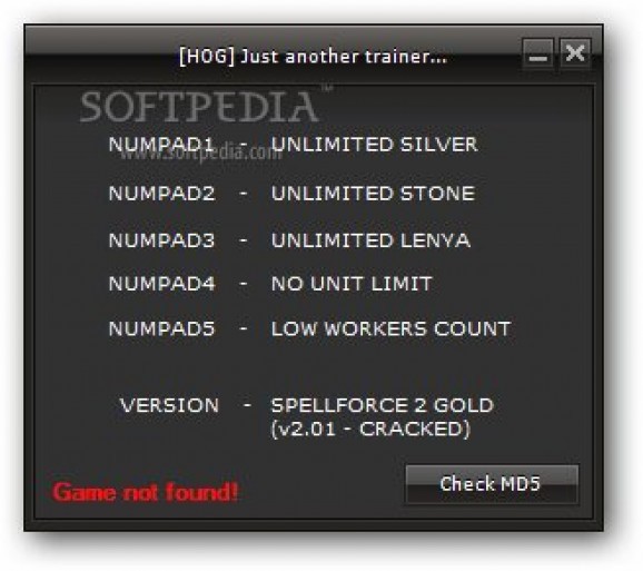 SpellForce 2 Gold +5 Trainer for 2.01 screenshot