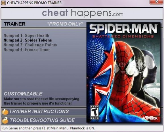 Spider-man: Shattered Dimensions +1 Trainer screenshot