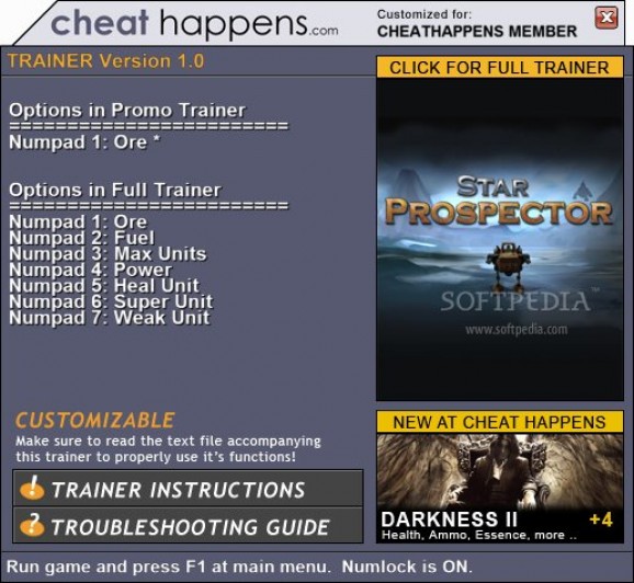 Star Prospector +1 Trainer screenshot