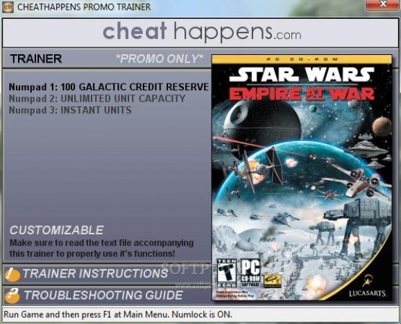 Star Wars Empire at War: Forces of Corruption +1 Trainer screenshot