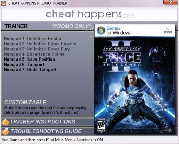 Star Wars: The Force Unleashed 2 +3 Trainer screenshot