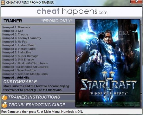 Starcraft 2 +1 Trainer screenshot