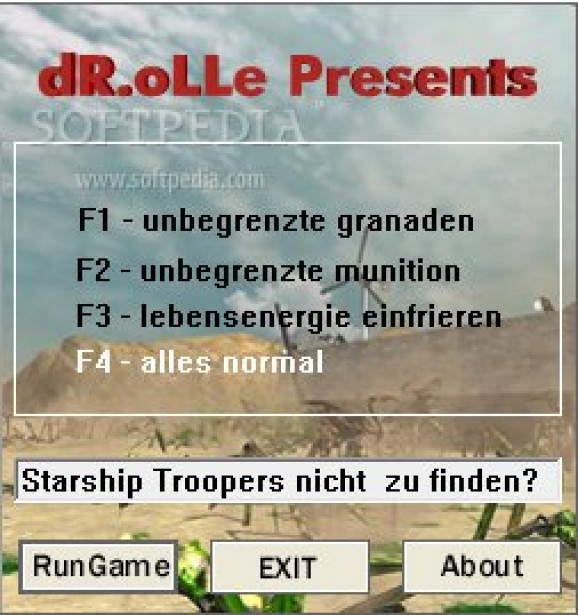Starship Troopers +3 Trainer screenshot