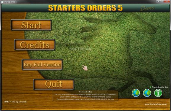 Starters Orders 5 Demo screenshot