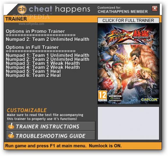 Street Fighter X Tekken +1 Trainer screenshot