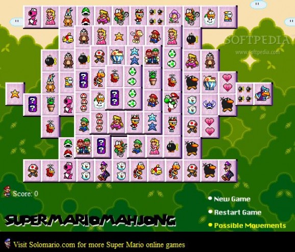 Super Mario Mahjong screenshot