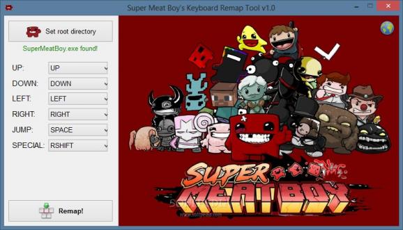 Super Meat Boy's Keyboard Remap Tool screenshot