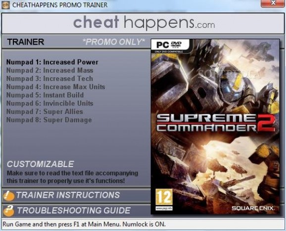 Supreme Commander 2 +1 Trainer screenshot