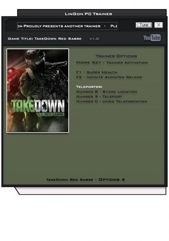 Takedown: Red Sabre +4 Trainer for 1.0 screenshot