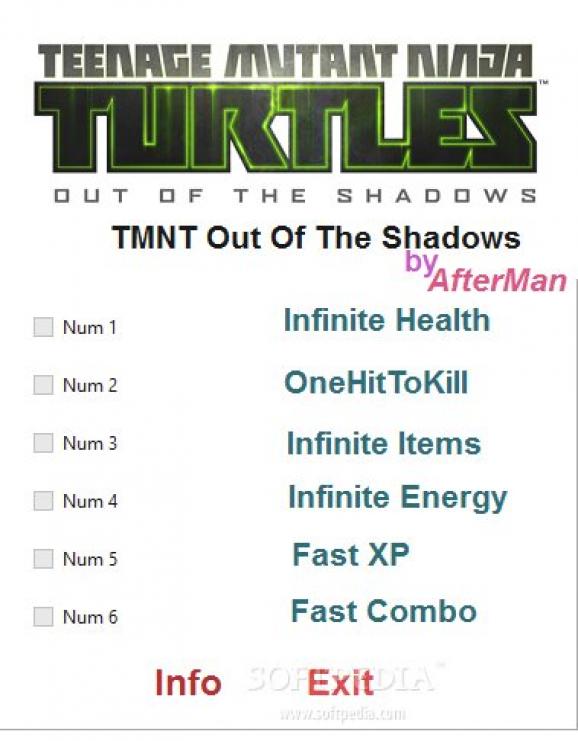 Teenage Mutant Ninja Turtles: Out of the Shadows +6 Trainer screenshot