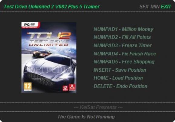 Test Drive Unlimited 2 +5 Trainer screenshot