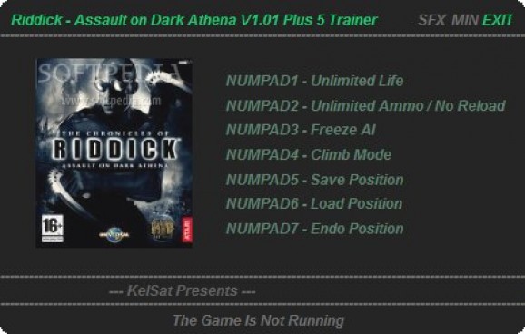 The Chronicles of Riddick: Assault on Dark Athena +5 Trainer screenshot