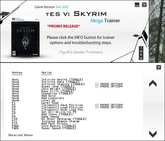 The Elder Scrolls V: Skyrim +3 Trainer for 1.2.12.0 screenshot