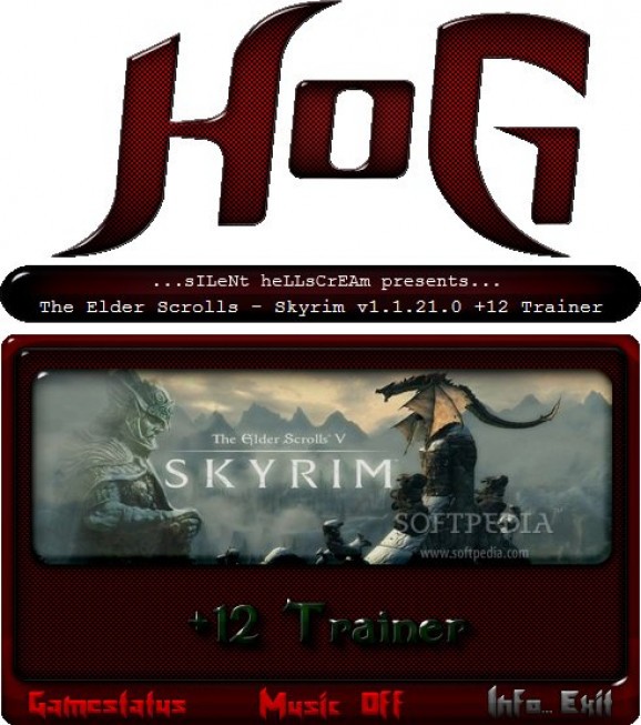 The Elder Scrolls V: Skyrim +12 Trainer for 11210 screenshot
