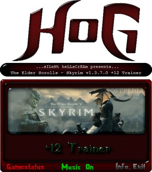 The Elder Scrolls V: Skyrim +12 Trainer for 1370 screenshot