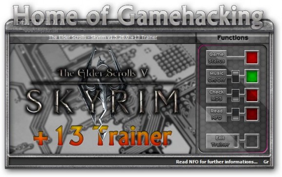 The Elder Scrolls V: Skyrim +13 Trainer for 15260 screenshot