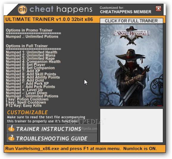 The Incredible Adventures of Van Helsing +1 Trainer screenshot