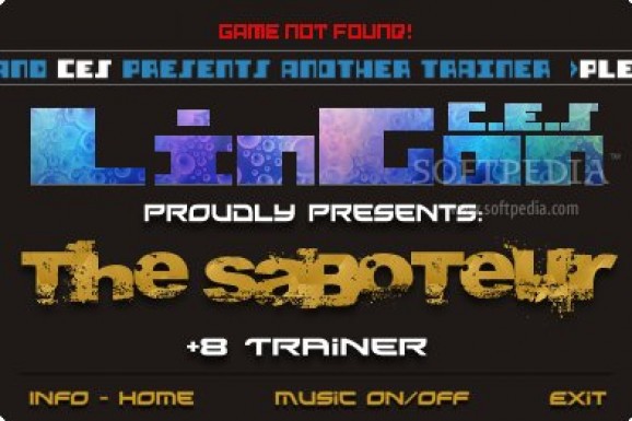 The Saboteur +8 Trainer screenshot