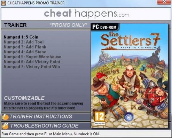 The Settlers 7 +1 Trainer for 1.02 screenshot