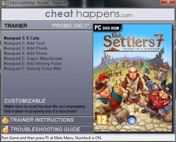 The Settlers 7 +1 Trainer for 1.03 screenshot