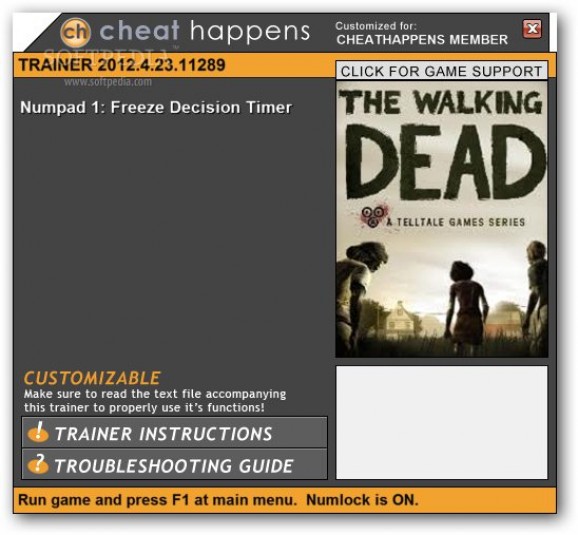 The Walking Dead +1 Trainer screenshot