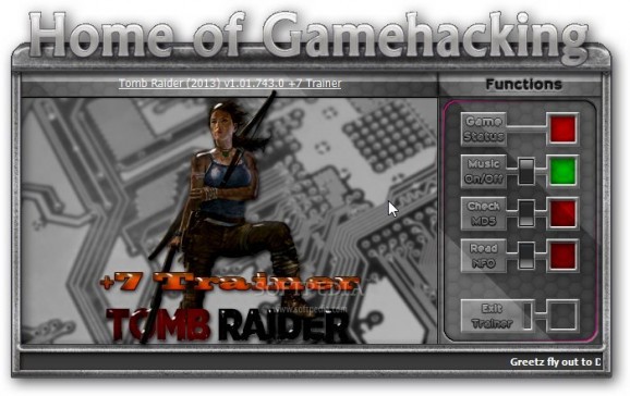 Tomb Raider +6 Trainer for 1.00.743 screenshot