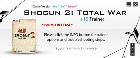 Total War: Shogun 2 +2 Trainer screenshot