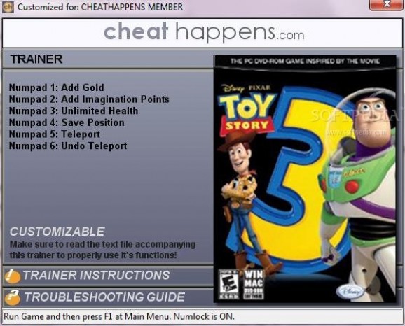 Toy Story 3 +6 Trainer screenshot