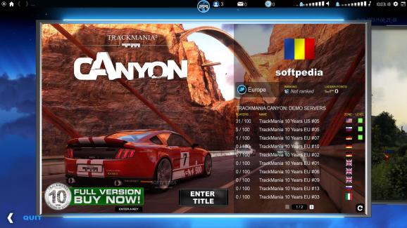 TrackMania 2 Canyon Demo screenshot