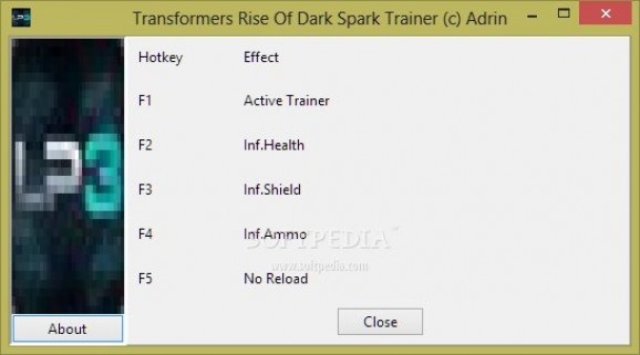 Transformers: Rise of the Dark Spark +4 Trainer screenshot